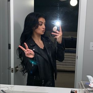 Black leather jacket